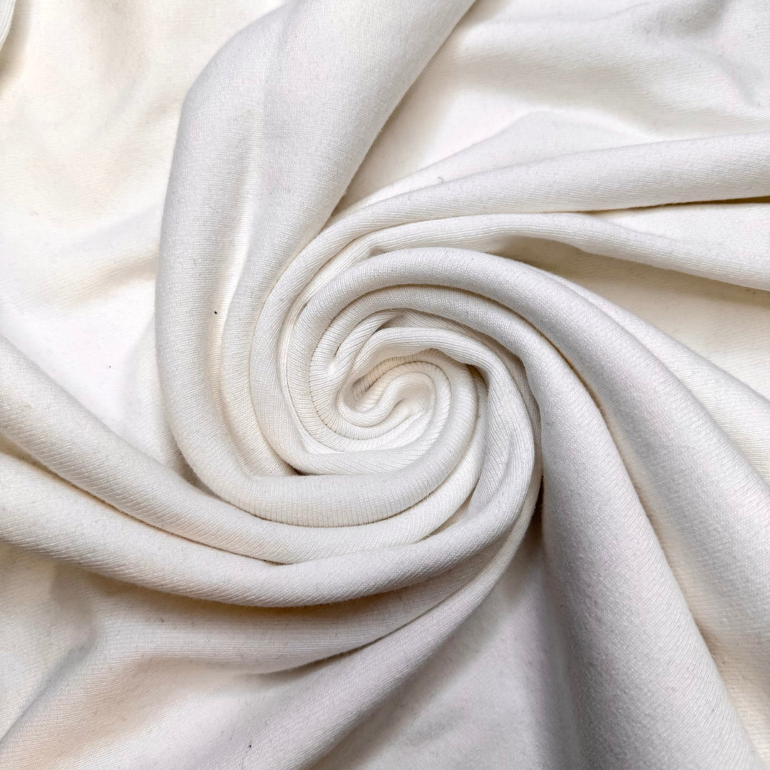 EV Energy - Tubular Rib Knit Cotton Knit - White - 0.95M Bundle - True Deadstock fabric Fabric by private - Sustainable Textile | FABCYCLE