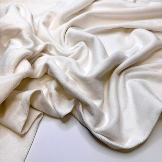 EV Energy - Tubular Rib Knit Cotton Knit - White - 0.95M Bundle - True Deadstock fabric Fabric by private - Sustainable Textile | FABCYCLE