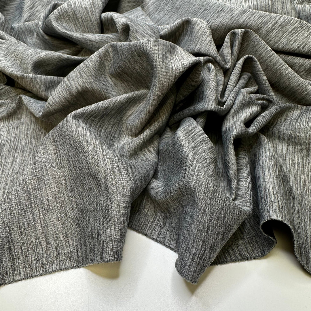 Evening Jog - Polyester Blend Knit - Grey - 1.15M Bundle - True Deadstock fabric Fabric by private - Sustainable Textile | FABCYCLE
