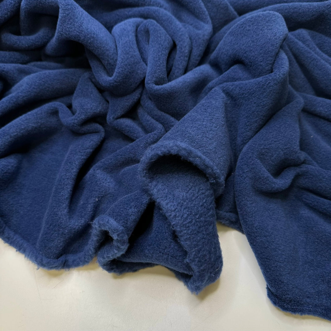 Evening Skies - Fleece Polyester Blend Knit - Dark Black/Blue - 2M Bundle - True Deadstock fabric Fabric by private - Sustainable Textile | FABCYCLE