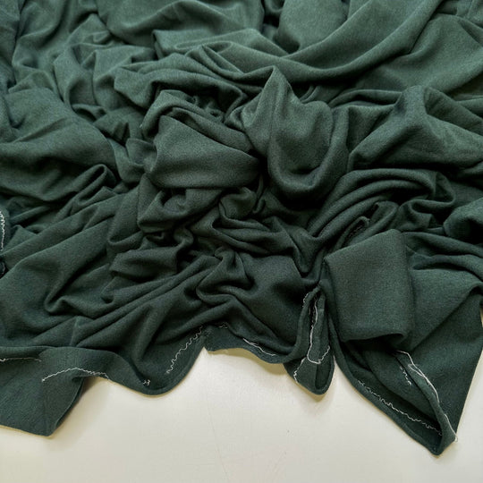 Evergreen - Jersey Cotton/Bamboo Knit - Green - 2.25M Bundle - True Deadstock fabric Fabric by private - Sustainable Textile | FABCYCLE