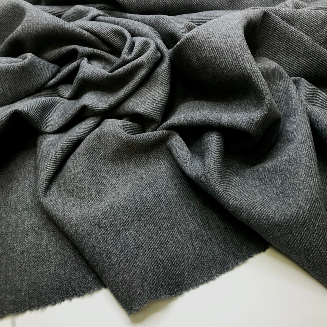 Everyone Is On Their Phones - Double Knit Natural Blend Knit - Dark Grey - 2M Bundle - True Deadstock fabric Fabric by private - Sustainable Textile | FABCYCLE