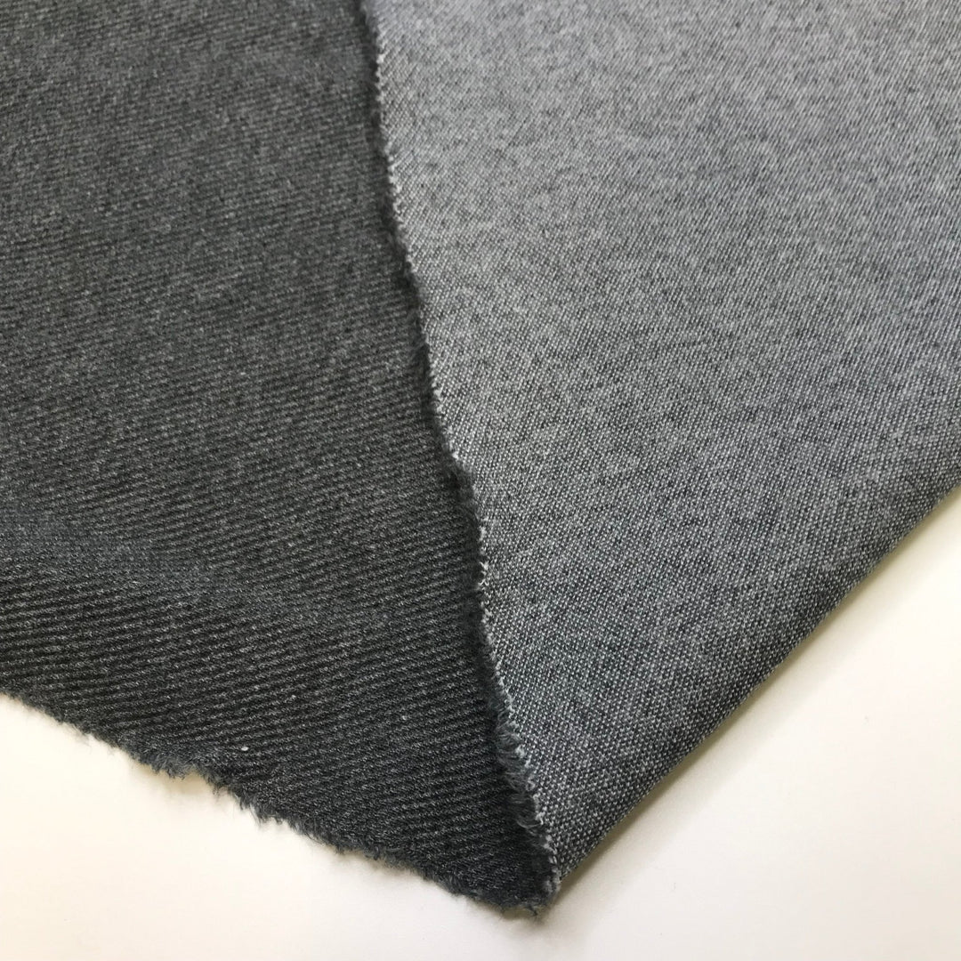 Everyone Is On Their Phones - Double Knit Natural Blend Knit - Dark Grey - 2M Bundle - True Deadstock fabric Fabric by private - Sustainable Textile | FABCYCLE