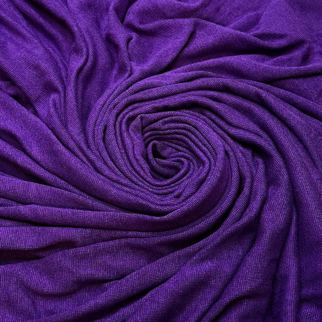 Excited For Halloween - Rib Knit Wool Blend Knit - Dark Purple - 2.6M Bundle - True Deadstock fabric Fabric by private - Sustainable Textile | FABCYCLE