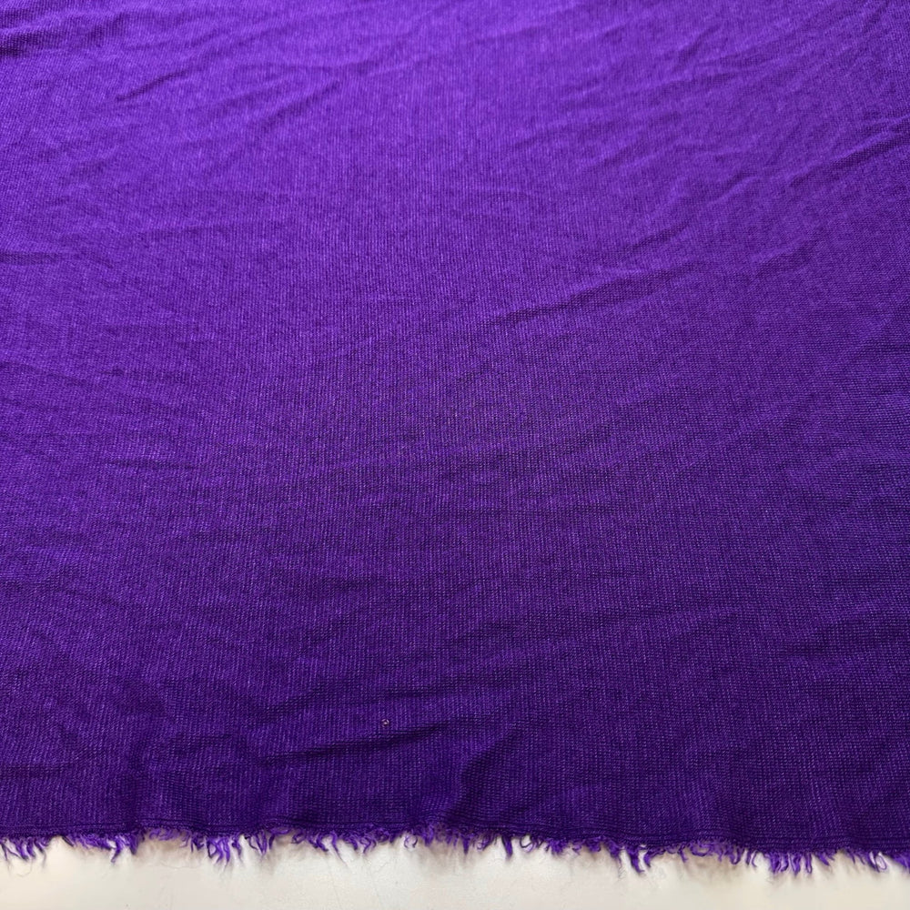 Excited For Halloween - Rib Knit Wool Blend Knit - Dark Purple - 2.6M Bundle - True Deadstock fabric Fabric by private - Sustainable Textile | FABCYCLE