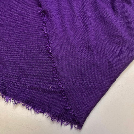 Excited For Halloween - Rib Knit Wool Blend Knit - Dark Purple - 2.6M Bundle - True Deadstock fabric Fabric by private - Sustainable Textile | FABCYCLE