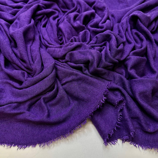 Excited For Halloween - Rib Knit Wool Blend Knit - Dark Purple - 2.6M Bundle - True Deadstock fabric Fabric by private - Sustainable Textile | FABCYCLE