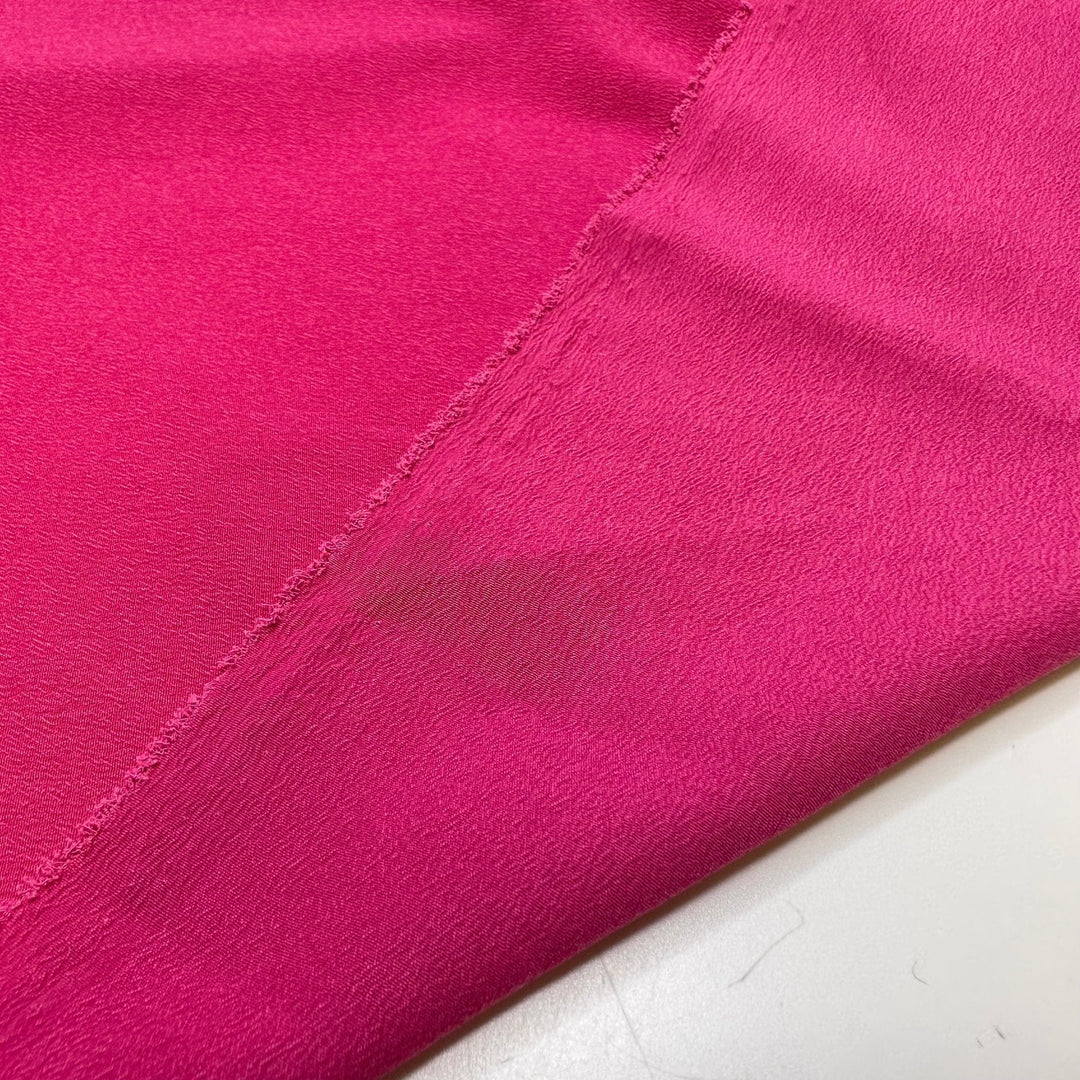 Excited To Share - Crinkle Poly Woven - Dark Pink - 1.4M Bundle - True Deadstock fabric Fabric by private - Sustainable Textile | FABCYCLE