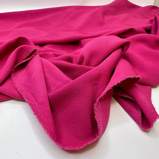 Excited To Share - Crinkle Poly Woven - Dark Pink - 1.4M Bundle - True Deadstock fabric Fabric by private - Sustainable Textile | FABCYCLE