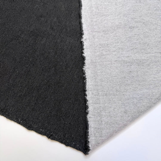 Exercised More - Jersey Fleece Bamboo Blend Knit - Dark Grey - 0.9M Bundle - True Deadstock fabric Fabric by private - Sustainable Textile | FABCYCLE