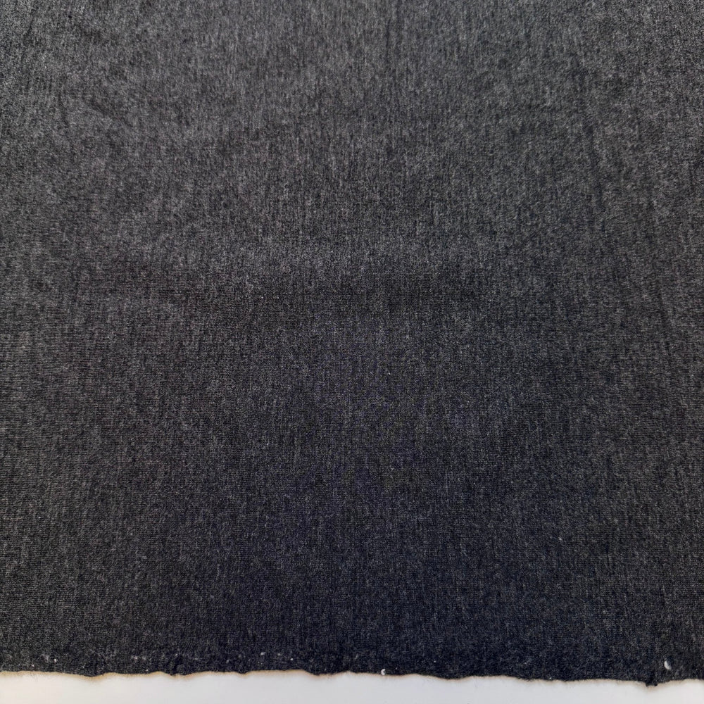 Exercised More - Jersey Fleece Bamboo Blend Knit - Dark Grey - 0.9M Bundle - True Deadstock fabric Fabric by private - Sustainable Textile | FABCYCLE