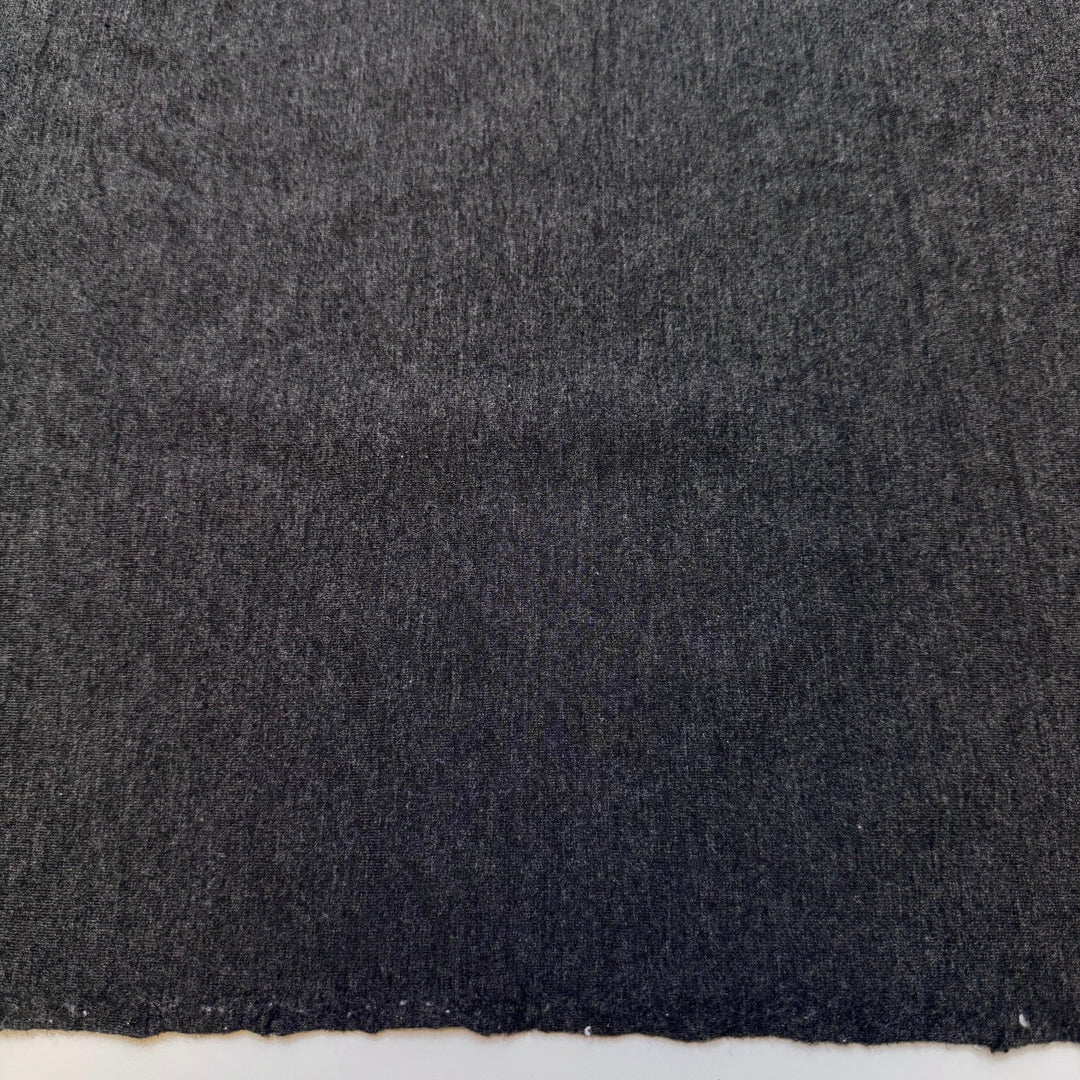 Exercised More - Jersey Fleece Bamboo Blend Knit - Dark Grey - 0.9M Bundle - True Deadstock fabric Fabric by private - Sustainable Textile | FABCYCLE