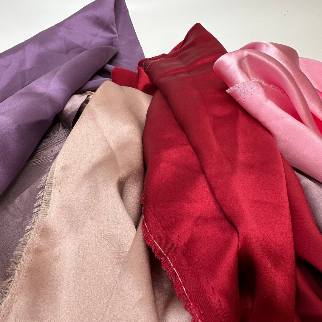 Expensive Taste - Off Cuts Satin Silk Woven - Multi - 0.5 Lb Bag - True Deadstock fabric Fabric by private - Sustainable Textile | FABCYCLE