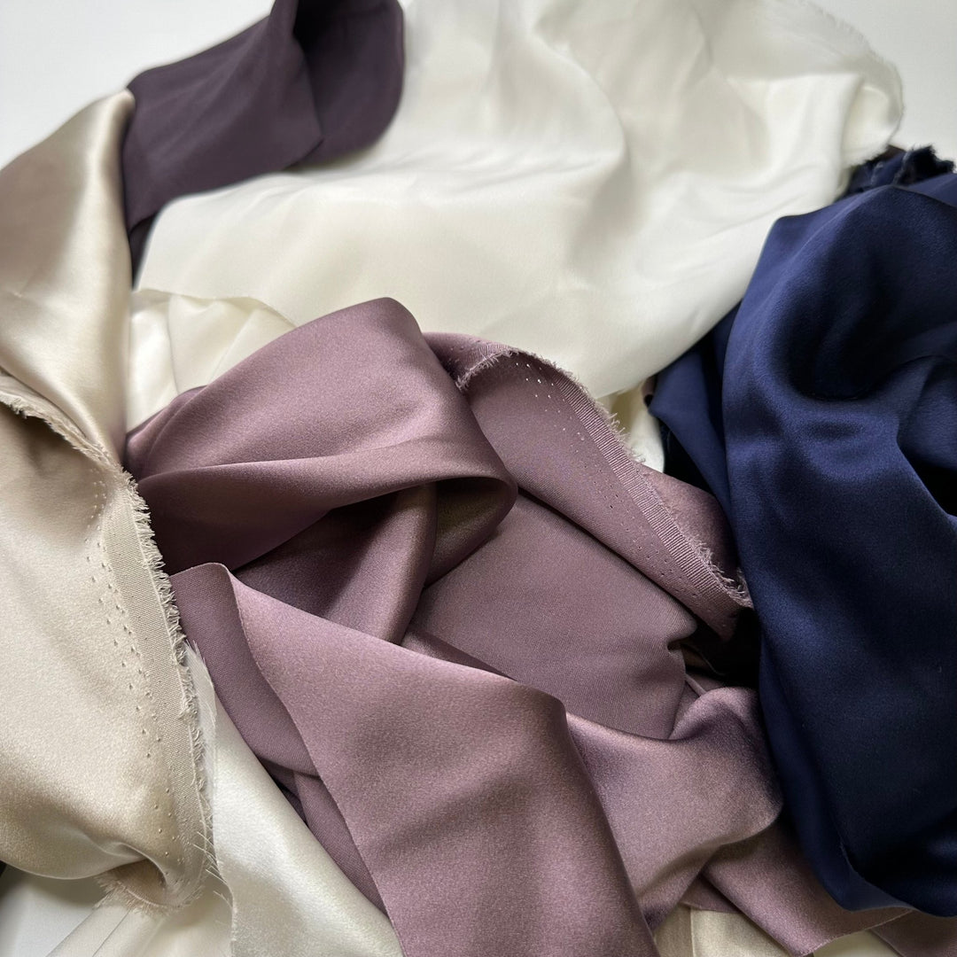 Expensive Taste - Off Cuts Satin Silk Woven - Multi - 0.5 Lb Bag - True Deadstock fabric Fabric by private - Sustainable Textile | FABCYCLE