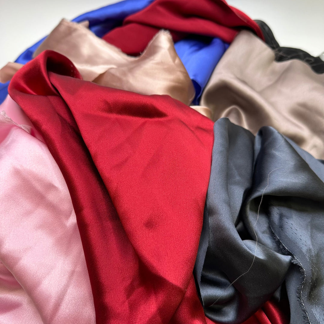 Expensive Taste - Off Cuts Satin Silk Woven - Multi - 0.5 Lb Bag - True Deadstock fabric Fabric by private - Sustainable Textile | FABCYCLE