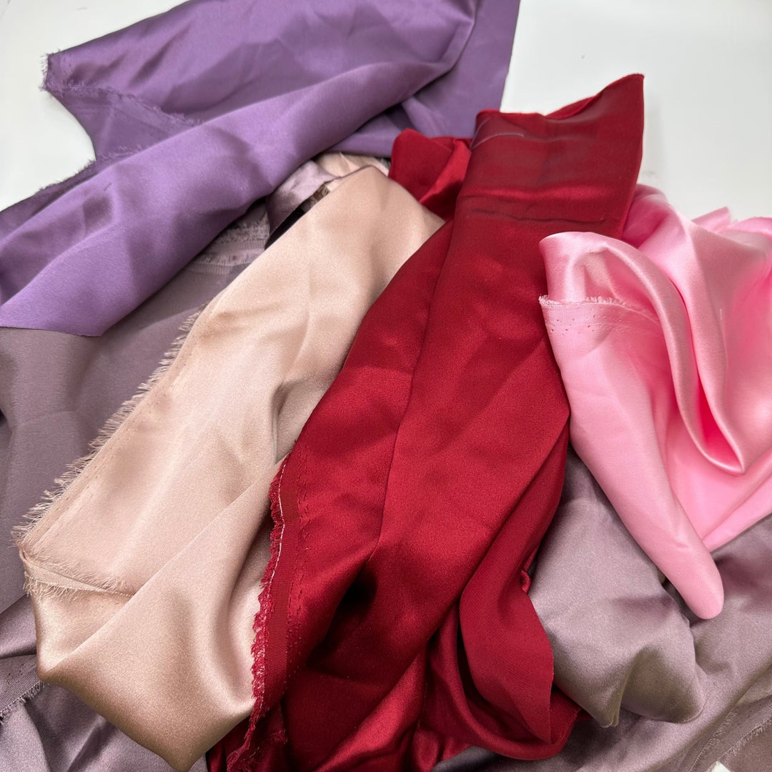 Expensive Taste - Off Cuts Satin Silk Woven - Multi - 0.5 Lb Bag - True Deadstock fabric Fabric by private - Sustainable Textile | FABCYCLE