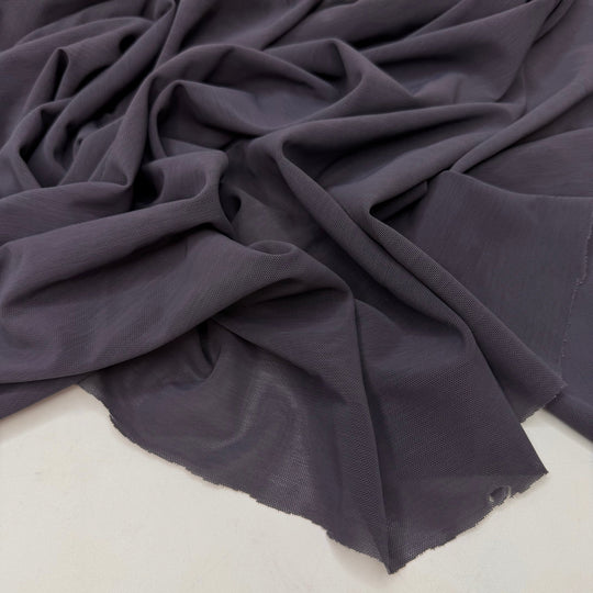 Exploring The Reefs - Mesh Nylon/Spandex Knit - Dark Grey - 1M Bundle - True Deadstock fabric Fabric by private - Sustainable Textile | FABCYCLE