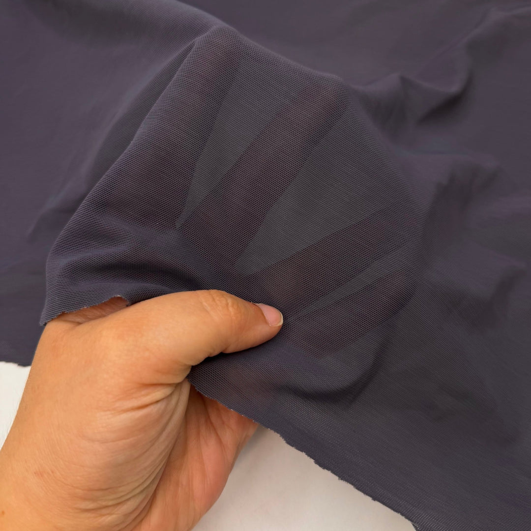 Exploring The Reefs - Mesh Nylon/Spandex Knit - Dark Grey - 1M Bundle - True Deadstock fabric Fabric by private - Sustainable Textile | FABCYCLE