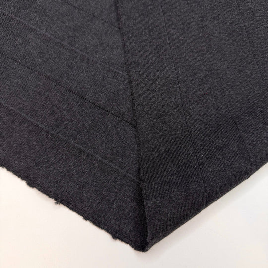 Fabric Has Bounce - Rib Knit Cotton Blend Knit - Dark Grey Pinstripe - 1.2M Bundle - True Deadstock fabric Fabric by private - Sustainable Textile | FABCYCLE