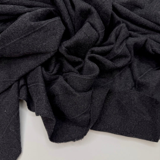 Fabric Has Bounce - Rib Knit Cotton Blend Knit - Dark Grey Pinstripe - 1.2M Bundle - True Deadstock fabric Fabric by private - Sustainable Textile | FABCYCLE