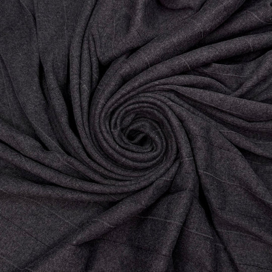 Fabric Has Bounce - Rib Knit Cotton Blend Knit - Dark Grey Pinstripe - 1.2M Bundle - True Deadstock fabric Fabric by private - Sustainable Textile | FABCYCLE