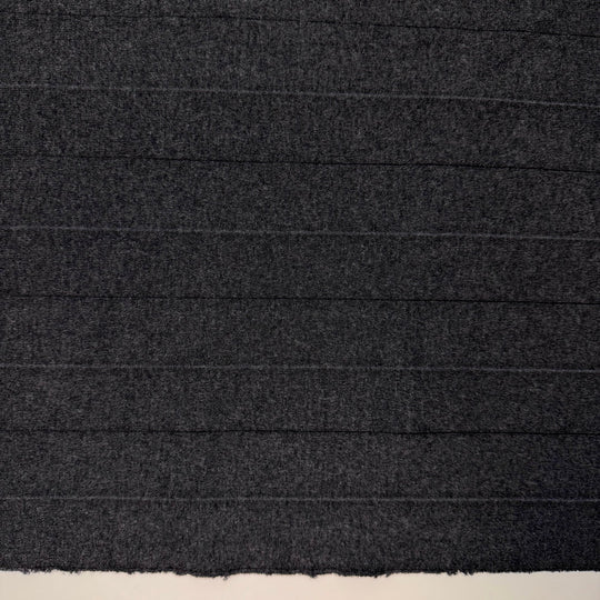 Fabric Has Bounce - Rib Knit Cotton Blend Knit - Dark Grey Pinstripe - 1.2M Bundle - True Deadstock fabric Fabric by private - Sustainable Textile | FABCYCLE