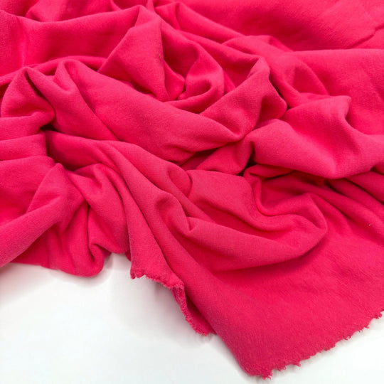 Fabulous Nature - Brushed French Terry Rayon Blend Knit - Pink - 0.85M Bundle - True Deadstock fabric Fabric by private - Sustainable Textile | FABCYCLE
