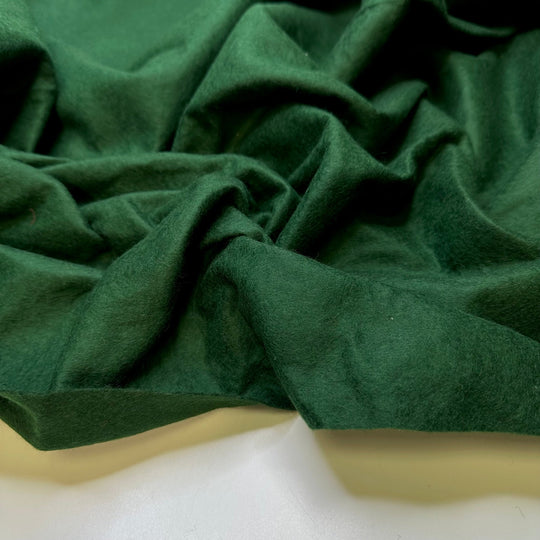 Fairytale Forest - Felt Wool Woven - Dark Green - 0.95M Bundle - True Deadstock fabric Fabric by private - Sustainable Textile | FABCYCLE