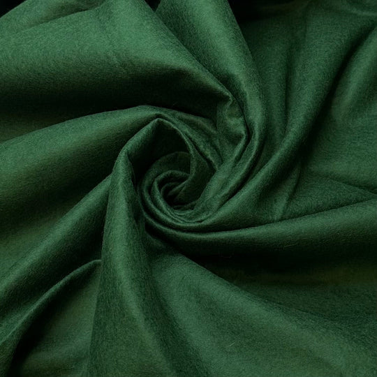 Fairytale Forest - Felt Wool Woven - Dark Green - 0.95M Bundle - True Deadstock fabric Fabric by private - Sustainable Textile | FABCYCLE