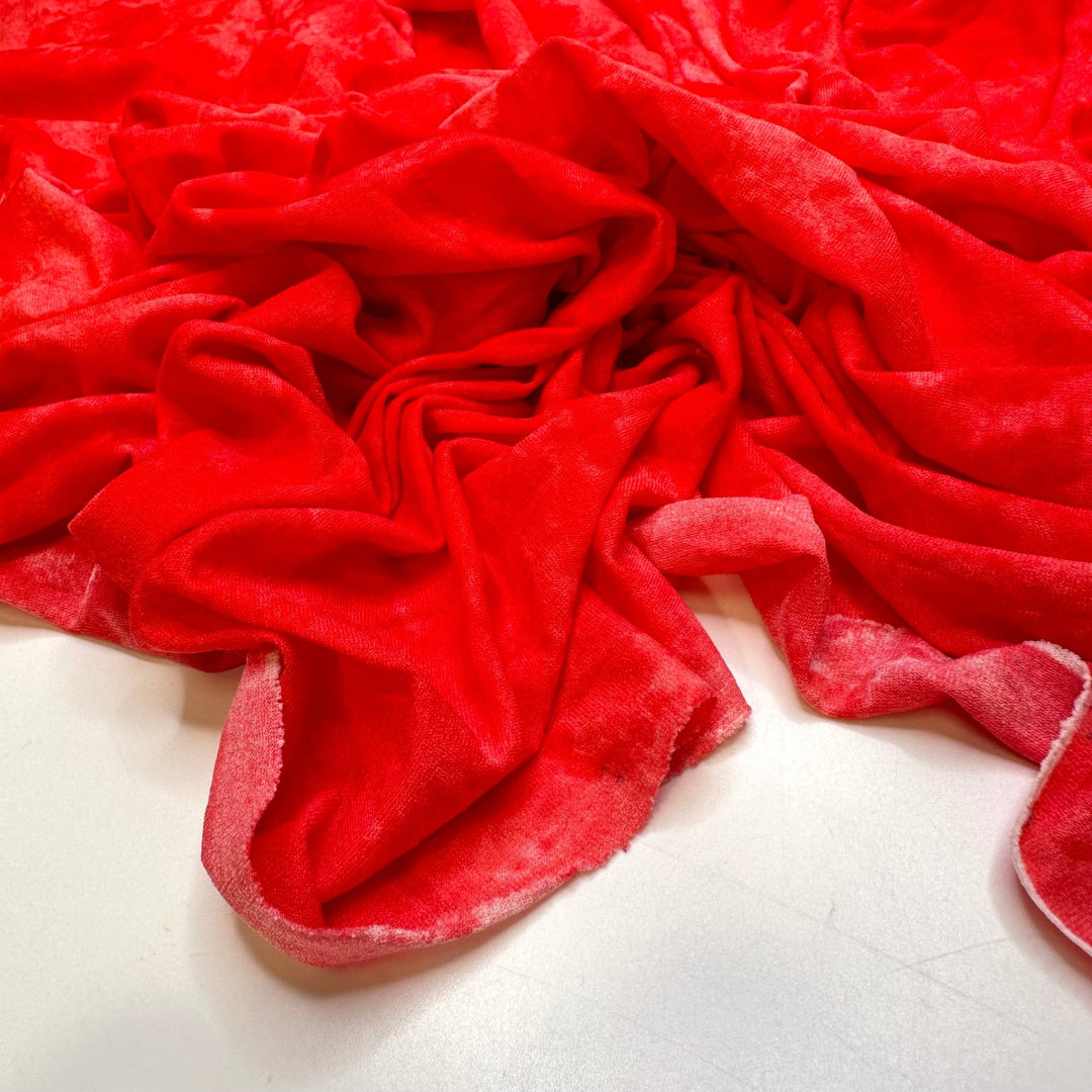 Fake Blood - Polyester Blend Knit - Red Abstract - 1.1M Bundle - True Deadstock fabric Fabric by private - Sustainable Textile | FABCYCLE