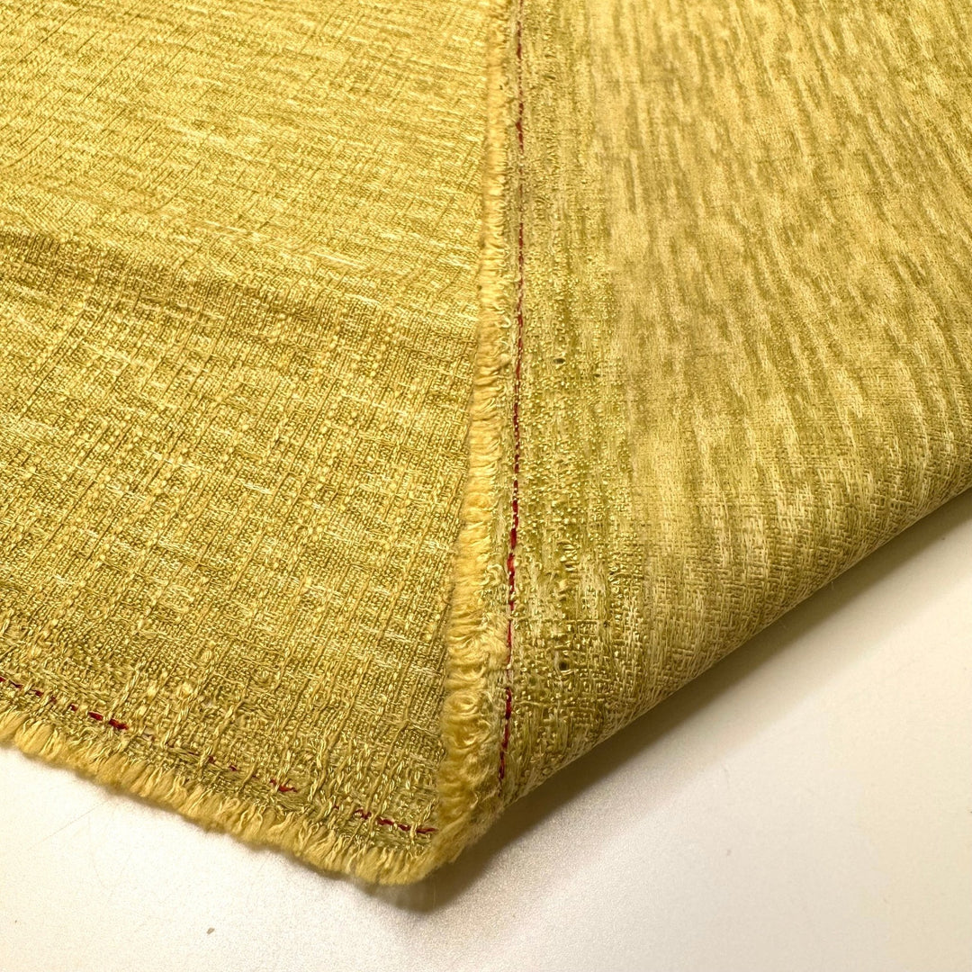 Fake Limes In A Bowl - Tweed Polyester Blend Woven - Lime Green - 3.5M Bundle - True Deadstock fabric Fabric by private - Sustainable Textile | FABCYCLE