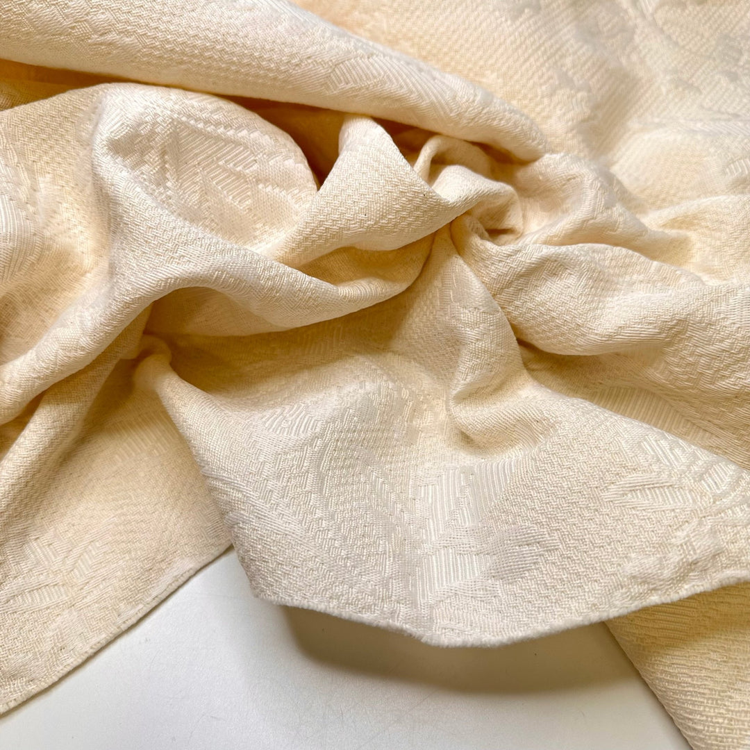 Falling Asleep At The Table - Cotton Woven - Cream Floral - 1.1M Bundle - True Deadstock fabric Fabric by private - Sustainable Textile | FABCYCLE