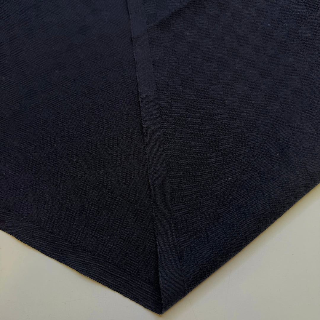 Falling Asleep Before Midnight - Cotton Woven - Dark Navy Geometric - 2.7M Bundle - True Deadstock fabric Fabric by private - Sustainable Textile | FABCYCLE