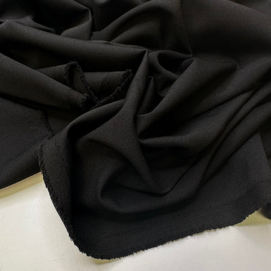 Falling Asleep To Sounds Of Rain - Twill Weave Polyester Blend Woven - Black - 0.9M Bundle - True Deadstock fabric Fabric by private - Sustainable Textile | FABCYCLE