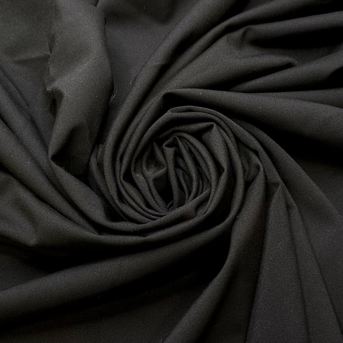 Falling Asleep To Sounds Of Rain - Twill Weave Polyester Blend Woven - Black - 0.9M Bundle - True Deadstock fabric Fabric by private - Sustainable Textile | FABCYCLE