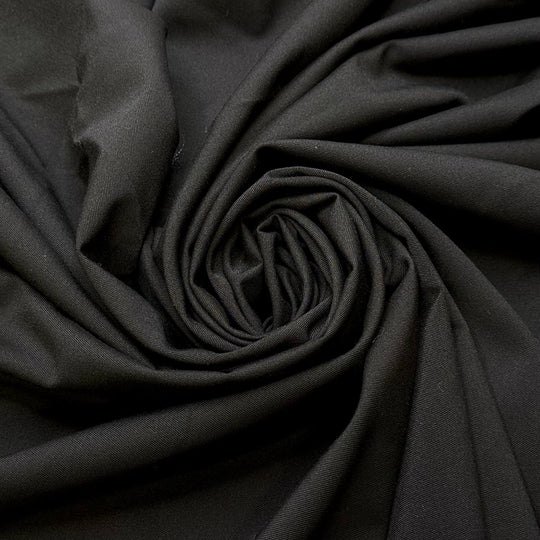 Falling Asleep To Sounds Of Rain - Twill Weave Polyester Blend Woven - Black - 0.9M Bundle - True Deadstock fabric Fabric by private - Sustainable Textile | FABCYCLE