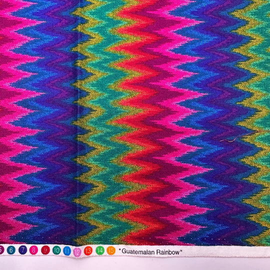 Falling Asleep With The Tv On - Screen Printed Cotton Woven - Multi Geometric - 0.95M Bundle - True Deadstock fabric Fabric by private - Sustainable Textile | FABCYCLE
