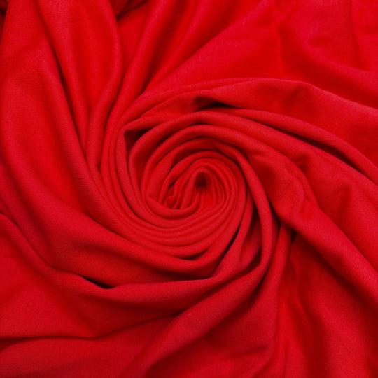 Falling In Love Again - Rib Knit Cotton Blend Knit - Red - 0.95M Bundle - True Deadstock fabric Fabric by private - Sustainable Textile | FABCYCLE