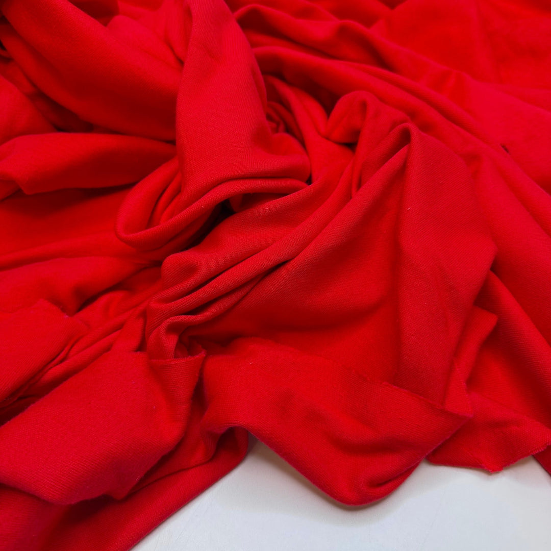 Falling In Love Again - Rib Knit Cotton Blend Knit - Red - 0.95M Bundle - True Deadstock fabric Fabric by private - Sustainable Textile | FABCYCLE