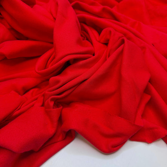 Falling In Love Again - Rib Knit Cotton Blend Knit - Red - 0.95M Bundle - True Deadstock fabric Fabric by private - Sustainable Textile | FABCYCLE