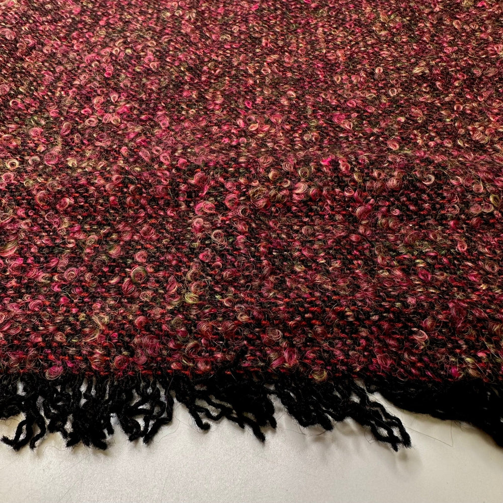 Falling Leaves - Wool Knit - Dark Red Multi - 1.2M Bundle - True Deadstock fabric Fabric by private - Sustainable Textile | FABCYCLE