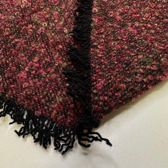 Falling Leaves - Wool Knit - Dark Red Multi - 1.2M Bundle - True Deadstock fabric Fabric by private - Sustainable Textile | FABCYCLE