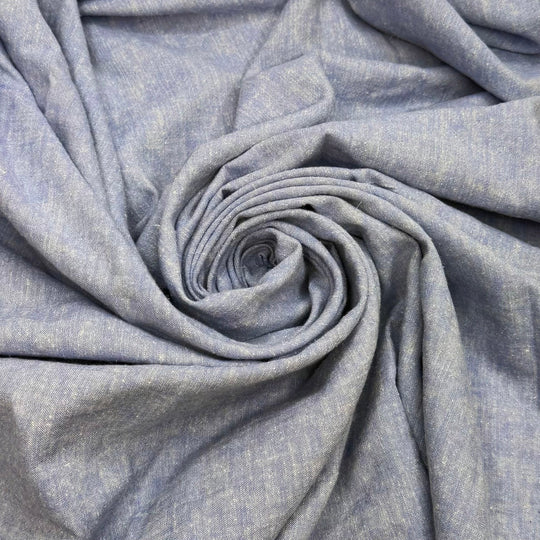 Family Picnic Group Pictures - Cotton Woven - Light Blue - 1.4M Bundle - True Deadstock fabric Fabric by private - Sustainable Textile | FABCYCLE
