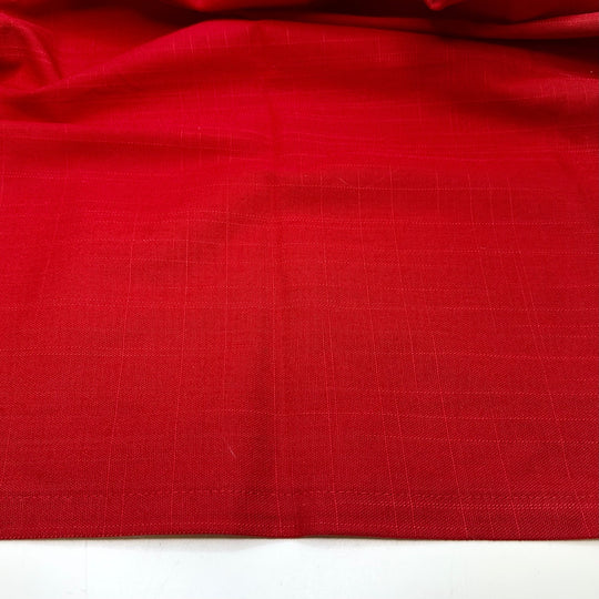 Fangs For The Memories - Slub In The Weave Cotton Woven - Red - 1.4M Bundle - True Deadstock fabric Fabric by private - Sustainable Textile | FABCYCLE