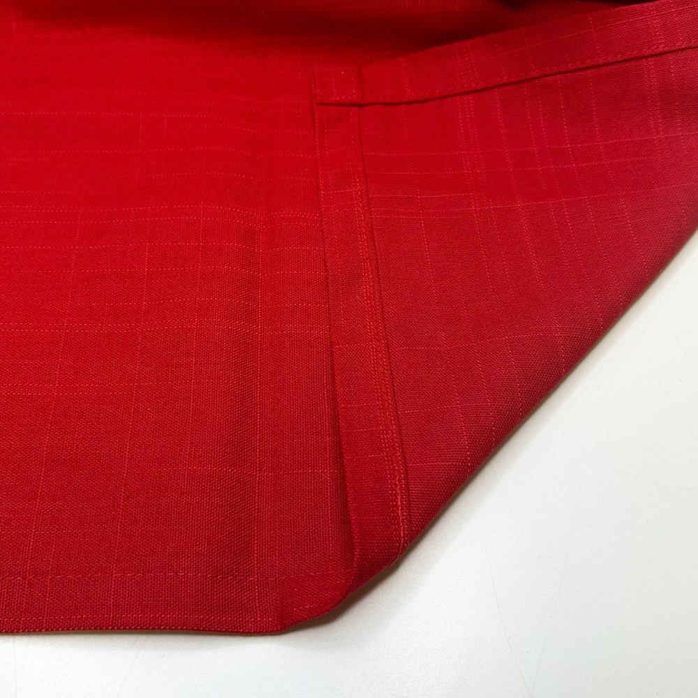 Fangs For The Memories - Slub In The Weave Cotton Woven - Red - 1.4M Bundle - True Deadstock fabric Fabric by private - Sustainable Textile | FABCYCLE
