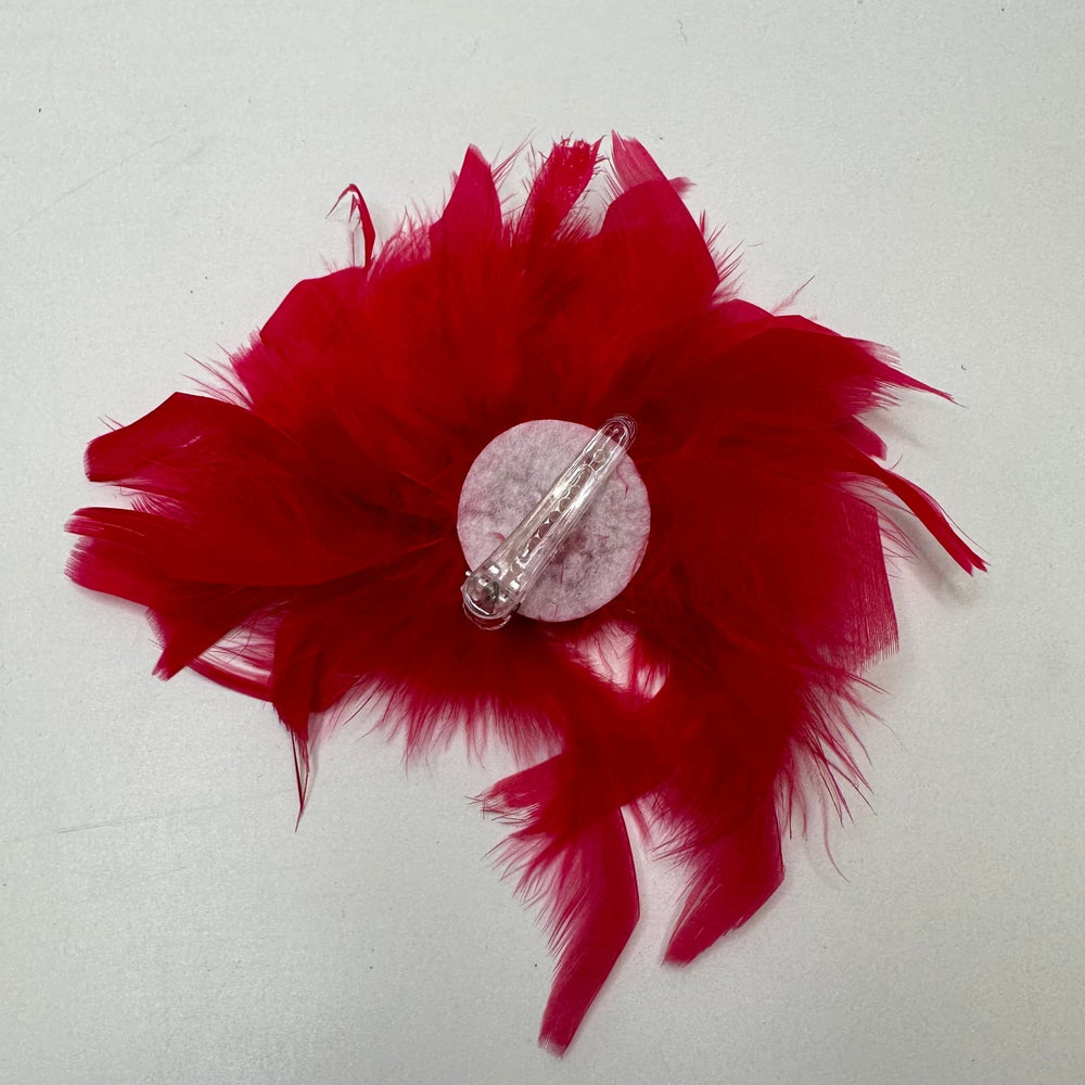 Fascinator Feathers - Red - Individual - True Deadstock supplies Fabric by private - Sustainable Textile | FABCYCLE