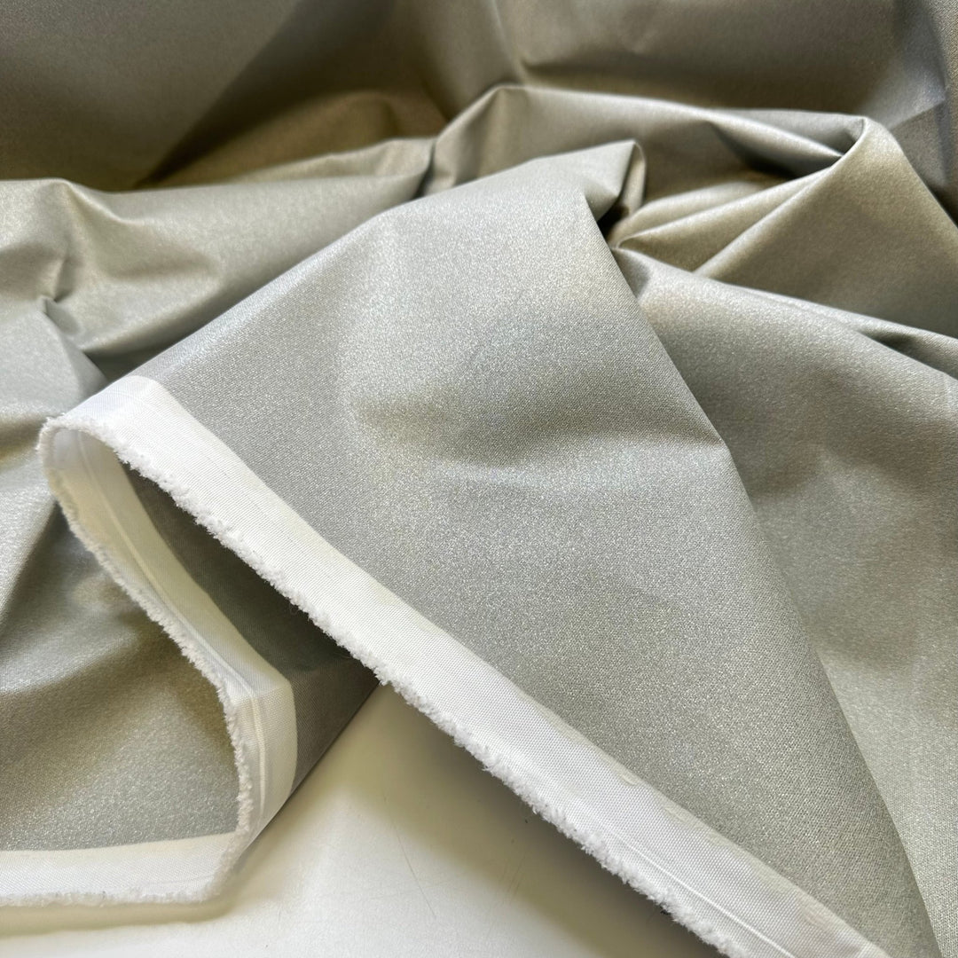 Fashion Of The Future - Metallic Synthetic Blend Woven - Silver - 2.3M Bundle - True Deadstock fabric Fabric by private - Sustainable Textile | FABCYCLE