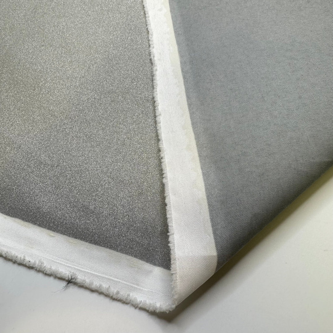 Fashion Of The Future - Metallic Synthetic Blend Woven - Silver - 2.3M Bundle - True Deadstock fabric Fabric by private - Sustainable Textile | FABCYCLE