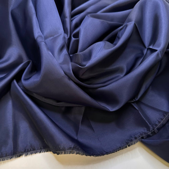 Father Of The Bride - Acetate Woven - Navy - 2.5M Bundle - True Deadstock fabric Fabric by private - Sustainable Textile | FABCYCLE