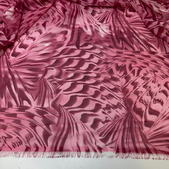 Feel My Love - Chiffon Poly Woven - Pink/Burgundy Abstract - Bundles - True Deadstock fabric Fabric by private - Sustainable Textile | FABCYCLE